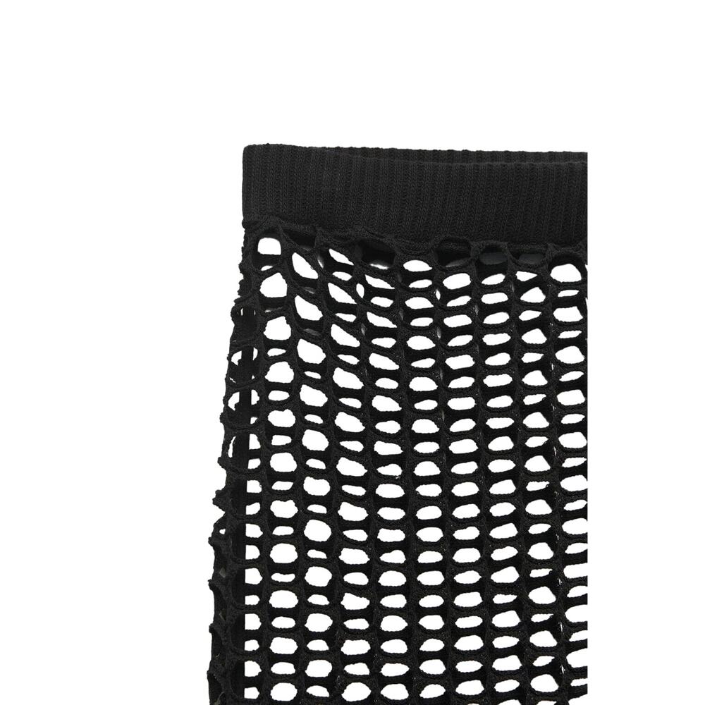 ZARA Crochet Maxi Skirt Black Cover-Up Beach Size Small NEW Cotton Knit - Picture 2 of 8